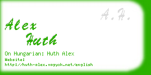 alex huth business card